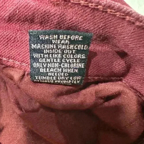 Vanilla Star Juniors Mid Rise Skinny Burgundy Jeans - Picture 11 of 11